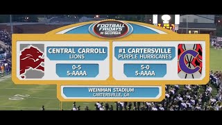 Cartersville vs Central Carrollton  Sept 30 2016 [upl. by Goetz]