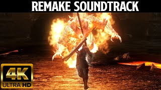 Demons Souls  Flamelurker Boss Fight with Remake Soundtrack 4k [upl. by Kippy531]