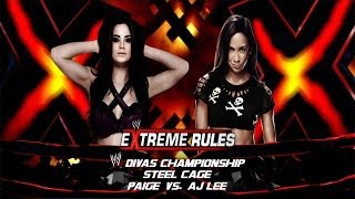 WWE 2K14 Paige vs AJ Lee Steel Cage WWE Divas Championship [upl. by Shiau]