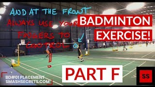 Learn BADMINTON SHOT PLACEMENT with this Badminton Drills 01 PART F – PLACEMENT [upl. by Gigi]