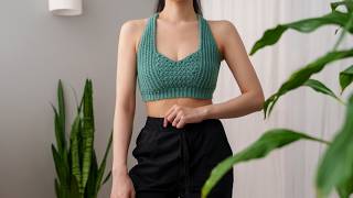 How to Crochet a Bralette  Pattern amp Tutorial DIY [upl. by Anitnegra]