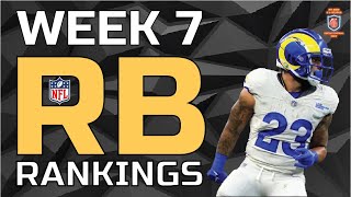 WEEK 7 RB RANKINGS TIERS TOP 32 [upl. by Oisorbma623]