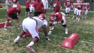 Oklahoma Drill at Spring Practice 032913 [upl. by Oleg]