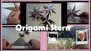 Origami Stern mit ausführlicher deutscher Anleitung zweifarbiger Stern [upl. by Gilmore]