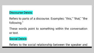 Deixis in pragmatics  What are the types of the Deixis  Linguistics [upl. by Alag]