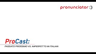 Passato Prossimo vs Imperfetto in Italian [upl. by Annayar]