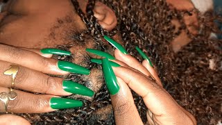 ASMR Super tingly scalp scratching with long stiletto nails asmr relaxingasmrsounds roadto5ksubs [upl. by Arit]