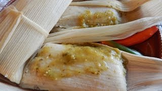 Tamale Recipe Handmade Mexican Tamales Verdes [upl. by Lihka]