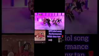 BTS vs tiny tan idol song dance cover 💜 bts shorts idolsong tinytan [upl. by Ynnam245]