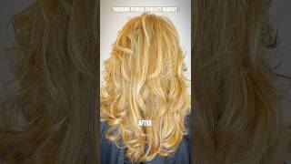 Farrah Fawcett Haircut haircut hairtutorial hairstyle farrahfawcett hairstylist celebrityhair [upl. by Decato721]