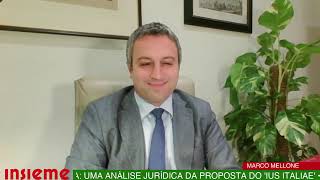 INSIEME AO VIVO  Cidadania Mellone analisa a proposta do ius italiae [upl. by Helli549]