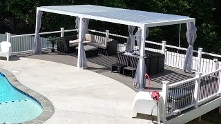 Erommy 12’x20’ Outdoor Louvered Pergola with Adjustable Aluminum Rainproof Roof [upl. by Lyman515]