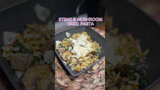 Steak amp Mushroom Orzo easydinner dinner recipe recipes recipeshorts [upl. by Parrott]