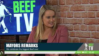 Rockhampton Mayor celebrates the biggest ever Beef live on Beef TV [upl. by Viscardi]