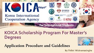 Korea International Cooperation Agency  KOICA Scholarship Program for Master Studies [upl. by Nivlek]