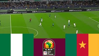 Nigeria 2 vs 0 Cameroon CAF 2024 match highlights  Video game simulation PES 2021 [upl. by Frederich]