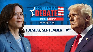 WATCH Trump and Harris face off in their first presidential debate hosted by ABC News [upl. by Nosrac]