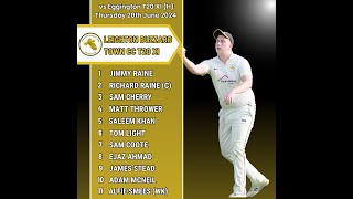 LBTCC T20 XI vs Eggington Foresters T20 XI [upl. by Neuberger596]