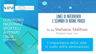 quotLimportanza della rete il ruolo delle associazioniquot  Stefania Stellino  Pres ANGSA Lazio [upl. by Lois]