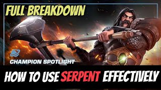 How to use Serpent effectively Full breakdown  Marvel Contest of Champions [upl. by Asyl]