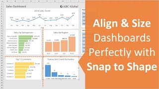 Align amp Size Excel Dashboard Elements with Snap to Shape [upl. by Cinimod769]