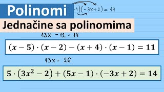 Jednačine sa polinomima za 7 razred [upl. by Iams]