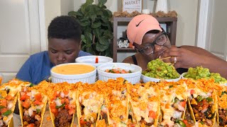 ITS JUST ONE OF THOSE DAYSCHEESY NACHO LOADED TACOS MUKBANG EATING SHOW [upl. by Platt]