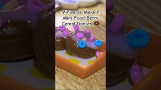 MINIVERSE Berry Cereal Donuts 🍩 makeitmini miniverse makeitminifood miniature shorts [upl. by Analos586]