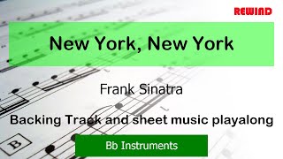 Frank Sinatra New York New York Tenor Sax Clarinet Trumpet Backing Track and Sheet Music [upl. by Marshal]