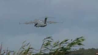 C 17 takes off from Prestwick a bit blurry at the end [upl. by As]