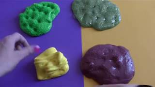 DIY 4 slimes super facile à réaliser [upl. by Nnylekoorb]