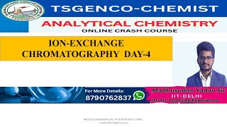 IONEXCHANGE CHROMATOGRAPHYTS GENCOANALYTICAL CHEMISTRYCLASS4 [upl. by Nwahc]