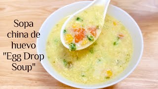 Sopa china de huevo quotEgg Drop Soupquot Receta vegetariana [upl. by Labotsirhc680]