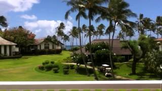 The View from Unit  139 at the Kiahuna Plantation Poipu Kauai [upl. by Eniksre]