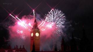 London Fireworks 2012 in full HD  New Year Live  BBC One [upl. by Bayless585]