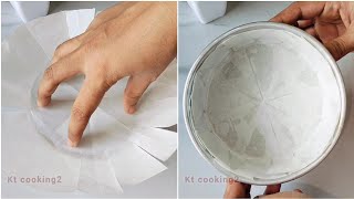 how I line a round cake pan  quickly and easily🫰 [upl. by Tabor405]