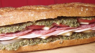 How To Make a Monster Muffaletta Sandwich  Recipe [upl. by Trudnak117]