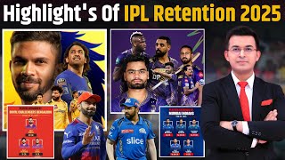 IPL 2025 Retention MS Dhoni Rohit Sharma Virat retained Pant Iyer released Know Top Highlights [upl. by Colier652]