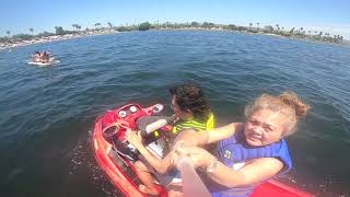 KC and Sydney Alas jetskiing at Campland on Bay San Diego CA 812020 [upl. by Cowley489]