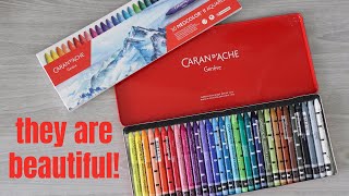 First Impressions of the Caran dAche Neocolor II Aquarelle  WaterSoluble Wax Pastels [upl. by Assennej973]