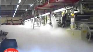 Fire Suppression System CO2 Gas Demonstration at a PrintWo [upl. by Balough]