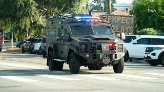 LAPD SWAT in Action Reseda Barricaded Shooting Suspect [upl. by Marlette222]