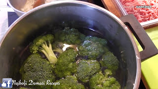 🥦 Recept BROKOLI brokula  mleveno meso i rendani sir 🥦 [upl. by Retrop44]