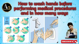 medical hand Washing l surgical hand Washing l hand Washing steps l hand Washing procedure [upl. by Ahsinwad]