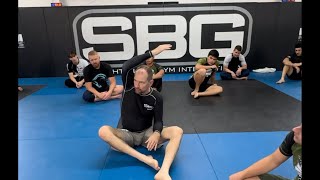 Glyn Powditch Seminar 21 Guard Passing Cross Sides Bottom Headlock Defense [upl. by Fotinas]