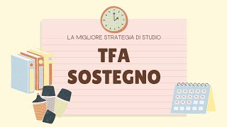 TFA sostegno ottima strategia di studio [upl. by Ojoj357]