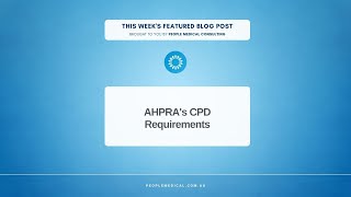 AHPRAs CPD Requirements [upl. by Ellocin]