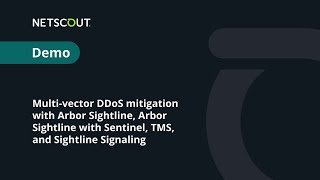 Detecting and Mitigating a multivector DDoS attack using NETSCOUT Arbor Sightline Sentinel amp TMS [upl. by Noedig433]