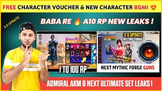 FREE Character Voucher Event 🔴 Next Mythic Forge Bgmi  A10 Royal Pass  Next Ultimate Set [upl. by Ednil376]