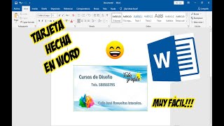 Cómo se hace una tarjeta de presentación en Word [upl. by Reggie860]